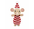 Organic Cotton Christmas Mouse with Hat Baby Rattle
