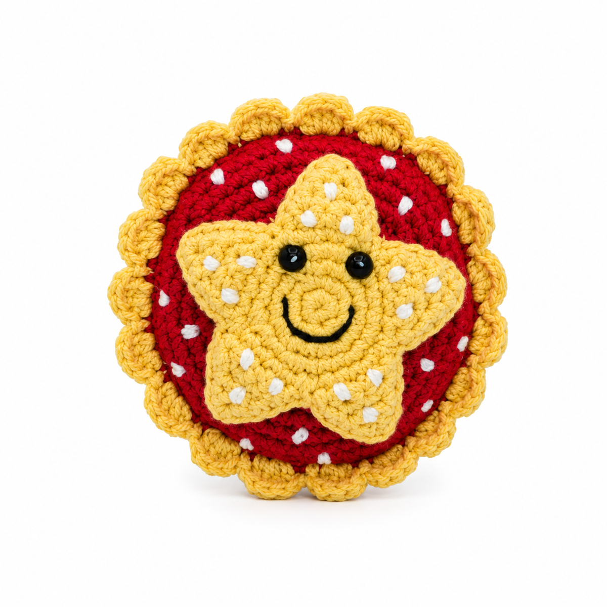 Organic Cotton Christmas Mince Pie Baby Rattle
