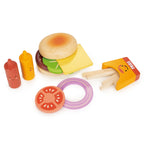 Froglet Toys Take-out burger set with realistic details
