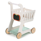 Wooden shopping cart toy for for kids by Froglet Toys

