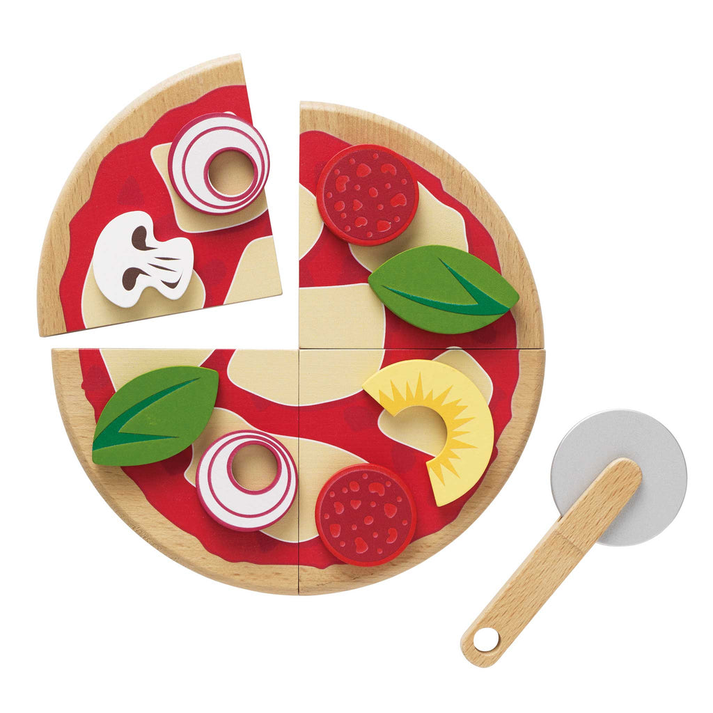 Le Toy Van Pizza and Toppings with Slice Cutter