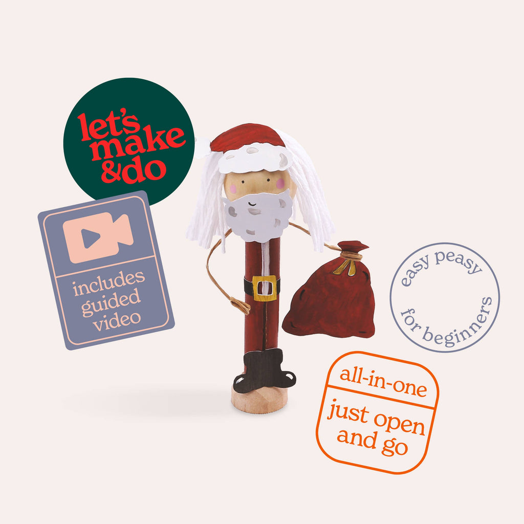 Christmas Santa & Gingerbread House Craft Kit Bundle