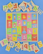 Colorful alphabet picture cards for early learning - Froglet Toys
