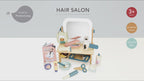 Video about wooden pretend play hair salon.