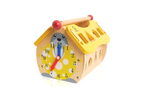 Interactive wooden activity house for toddler play - Froglet Toys
